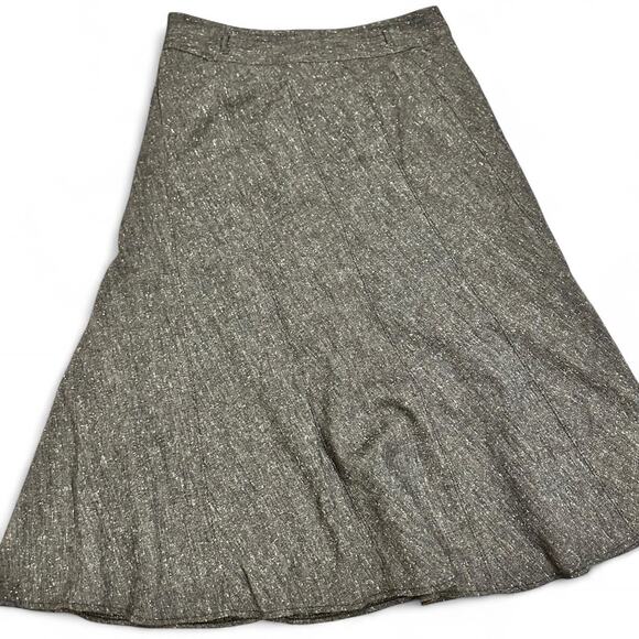 Grey and black midi wool blend skirt - Picture 2 of 6